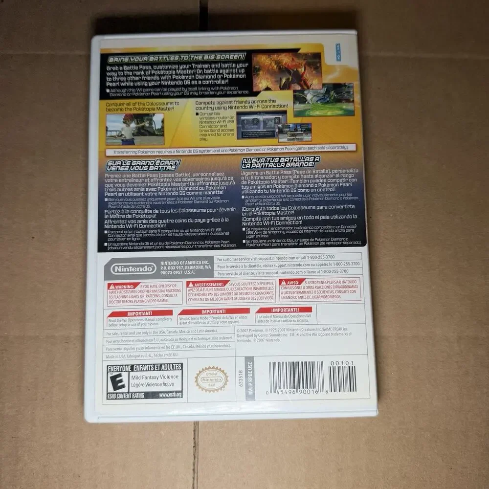 Nintendo Pokémon Battle Revolution Wii, E-Everyone, NTSC-U/C (US/CA), Manual